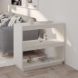 Bücherregal Weiß 80x35x71 cm Massivholz Kiefer Bücherregal Weiß 80x35x71 cm Massivholz Kiefer