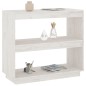 Bücherregal Weiß 80x35x71 cm Massivholz Kiefer Bücherregal Weiß 80x35x71 cm Massivholz Kiefer
