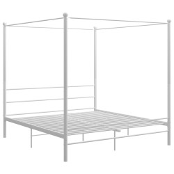 vidaXL Himmelbett Weiß Metall 180x200 cm 