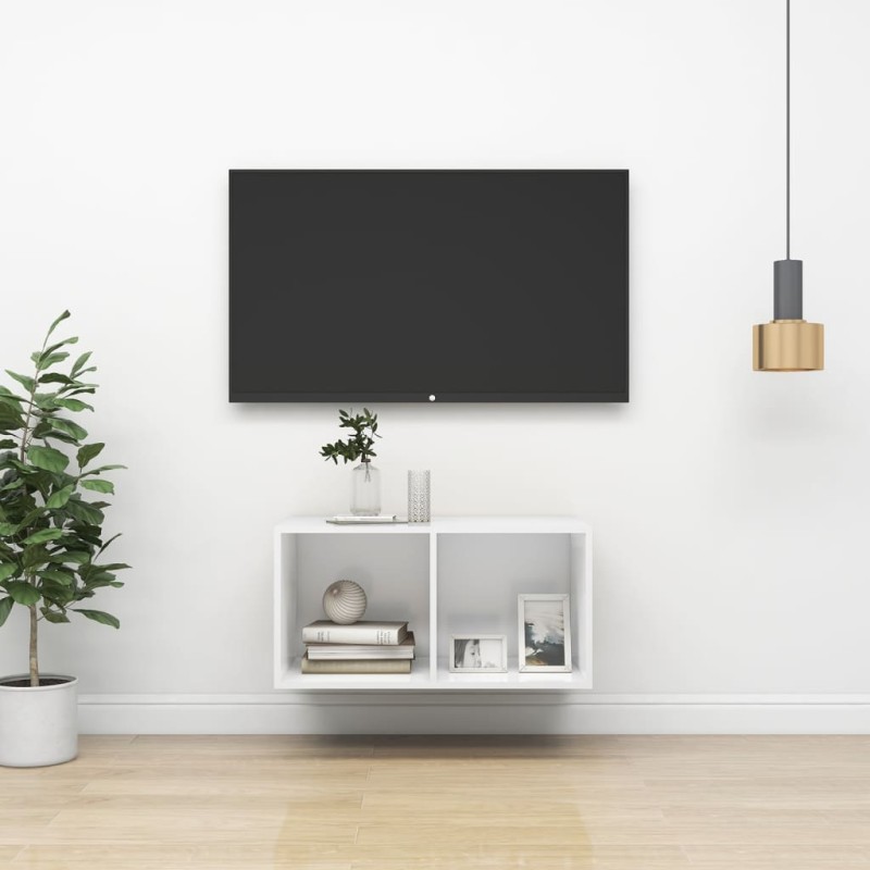TV-Wandschrank Weiß 37x37x72 cm Holzwerkstoff TV-Wandschrank Weiß 37x37x72 cm Holzwerkstoff