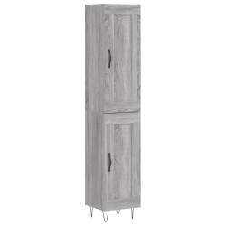 Highboard Grau Sonoma 34,5x34x180 cm Holzwerkstoff