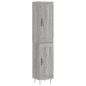 Highboard Grau Sonoma 34,5x34x180 cm Holzwerkstoff Highboard Grau Sonoma 34,5x34x180 cm Holzwerkstoff