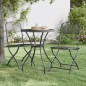 vidaXL Klappbare Gartenstühle 2 Stk. Streckgitter Anthrazit vidaXL Klappbare Gartenstühle 2 Stk. Streckgitter Anthrazit