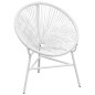 vidaXL Garten-Mondstuhl Poly Rattan Weiß vidaXL Garten-Mondstuhl Poly Rattan Weiß
