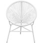 vidaXL Garten-Mondstuhl Poly Rattan Weiß vidaXL Garten-Mondstuhl Poly Rattan Weiß