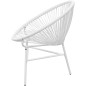 vidaXL Garten-Mondstuhl Poly Rattan Weiß vidaXL Garten-Mondstuhl Poly Rattan Weiß