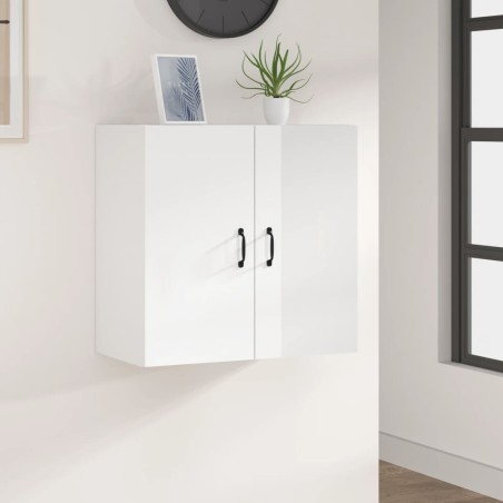 vidaXL Wandschrank Hochglanz-Weiß 60x31x60 cm Holzwerkstoff