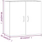vidaXL Wandschrank Hochglanz-Weiß 60x31x60 cm Holzwerkstoff vidaXL Wandschrank Hochglanz-Weiß 60x31x60 cm Holzwerkstoff