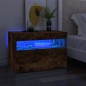 TV-Schrank mit LED-Leuchten Räuchereiche 60x35x40 cm TV-Schrank mit LED-Leuchten Räuchereiche 60x35x40 cm