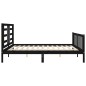 Massivholzbett mit Kopfteil Schwarz 200x200 cm Massivholzbett mit Kopfteil Schwarz 200x200 cm