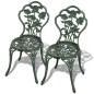 3-tlg. Bistro-Set Aluminiumguss Grün 3-tlg. Bistro-Set Aluminiumguss Grün