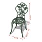 3-tlg. Bistro-Set Aluminiumguss Grün 3-tlg. Bistro-Set Aluminiumguss Grün