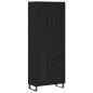 Highboard Schwarz 69,5x34x180 cm Holzwerkstoff Highboard Schwarz 69,5x34x180 cm Holzwerkstoff
