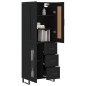 Highboard Schwarz 69,5x34x180 cm Holzwerkstoff Highboard Schwarz 69,5x34x180 cm Holzwerkstoff