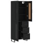Highboard Schwarz 69,5x34x180 cm Holzwerkstoff Highboard Schwarz 69,5x34x180 cm Holzwerkstoff