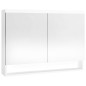 vidaXL Spiegelschrank fürs Bad 80x15x60 cm MDF Glänzend Weiß vidaXL Spiegelschrank fürs Bad 80x15x60 cm MDF Glänzend Weiß