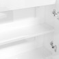 vidaXL Spiegelschrank fürs Bad 80x15x60 cm MDF Glänzend Weiß vidaXL Spiegelschrank fürs Bad 80x15x60 cm MDF Glänzend Weiß