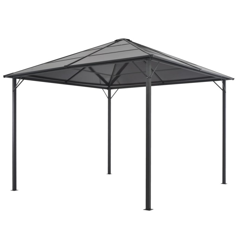 Gartenpavillon mit Dach Aluminium 3×3 m Schwarz Gartenpavillon mit Dach Aluminium 3×3 m Schwarz
