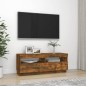 TV-Schrank mit LED-Leuchten Räuchereiche 100x35x40 cm TV-Schrank mit LED-Leuchten Räuchereiche 100x35x40 cm