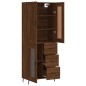Highboard Braun Eichen-Optik 69,5x34x180 cm Holzwerkstoff Highboard Braun Eichen-Optik 69,5x34x180 cm Holzwerkstoff