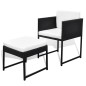 vidaXL 9-tlg. Garten-Essgruppe mit Kissen Poly Rattan Schwarz vidaXL 9-tlg. Garten-Essgruppe mit Kissen Poly Rattan Schwarz