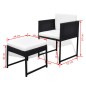 vidaXL 9-tlg. Garten-Essgruppe mit Kissen Poly Rattan Schwarz vidaXL 9-tlg. Garten-Essgruppe mit Kissen Poly Rattan Schwarz