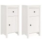 Sideboards 2 Stk. Weiß 40x35x80 cm Massivholz Kiefer Sideboards 2 Stk. Weiß 40x35x80 cm Massivholz Kiefer