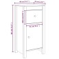 Sideboards 2 Stk. Weiß 40x35x80 cm Massivholz Kiefer Sideboards 2 Stk. Weiß 40x35x80 cm Massivholz Kiefer