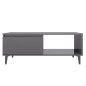 Couchtisch Hochglanz-Grau 90x60x35 cm Holzwerkstoff Couchtisch Hochglanz-Grau 90x60x35 cm Holzwerkstoff