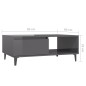 Couchtisch Hochglanz-Grau 90x60x35 cm Holzwerkstoff Couchtisch Hochglanz-Grau 90x60x35 cm Holzwerkstoff