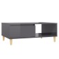 vidaXL Couchtisch Hochglanz-Grau 90x60x35 cm Holzwerkstoff vidaXL Couchtisch Hochglanz-Grau 90x60x35 cm Holzwerkstoff