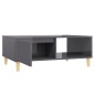 vidaXL Couchtisch Hochglanz-Grau 90x60x35 cm Holzwerkstoff vidaXL Couchtisch Hochglanz-Grau 90x60x35 cm Holzwerkstoff