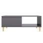 vidaXL Couchtisch Hochglanz-Grau 90x60x35 cm Holzwerkstoff vidaXL Couchtisch Hochglanz-Grau 90x60x35 cm Holzwerkstoff