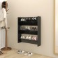 Wand-Schuhschrank Hochglanz-Schwarz 80x18x90 cm Holzwerkstoff Wand-Schuhschrank Hochglanz-Schwarz 80x18x90 cm Holzwerkstoff