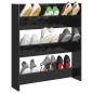 Wand-Schuhschrank Hochglanz-Schwarz 80x18x90 cm Holzwerkstoff Wand-Schuhschrank Hochglanz-Schwarz 80x18x90 cm Holzwerkstoff