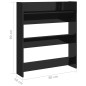 Wand-Schuhschrank Hochglanz-Schwarz 80x18x90 cm Holzwerkstoff Wand-Schuhschrank Hochglanz-Schwarz 80x18x90 cm Holzwerkstoff