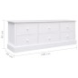 vidaXL TV-Schrank Weiß 108x30x40 cm Massivholz Paulownia vidaXL TV-Schrank Weiß 108x30x40 cm Massivholz Paulownia