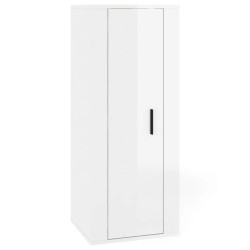vidaXL TV-Wandschrank Hochglanz-Weiß 40x34,5x100 cm