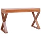 Computertisch Natur 115x47x77 cm Massivholz Mahagoni Computertisch Natur 115x47x77 cm Massivholz Mahagoni