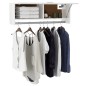 vidaXL Kleiderschrank Hochglanz-Weiß 100x32,5x35 cm Holzwerkstoff vidaXL Kleiderschrank Hochglanz-Weiß 100x32,5x35 cm Holzwerkstoff