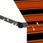 Einziehbare Markise Handbetrieben mit LED 250 cm Orange Braun Einziehbare Markise Handbetrieben mit LED 250 cm Orange Braun