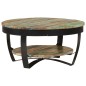 Couchtisch mit Ablage Altholz Massiv 65x32 cm Couchtisch mit Ablage Altholz Massiv 65x32 cm