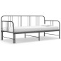 Ausziehsofa Bettgestell Grau Metall 90x200 cm Ausziehsofa Bettgestell Grau Metall 90x200 cm