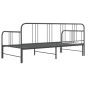 Ausziehsofa Bettgestell Grau Metall 90x200 cm Ausziehsofa Bettgestell Grau Metall 90x200 cm