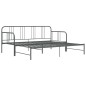 Ausziehsofa Bettgestell Grau Metall 90x200 cm Ausziehsofa Bettgestell Grau Metall 90x200 cm