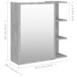 vidaXL Bad-Spiegelschrank Betongrau 62,5x20,5x64 cm Holzwerkstoff vidaXL Bad-Spiegelschrank Betongrau 62,5x20,5x64 cm Holzwerkstoff