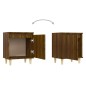 Nachttische 2 Stk. Massivholz-Beinen Braun Eiche 40x30x50cm Nachttische 2 Stk. Massivholz-Beinen Braun Eiche 40x30x50cm