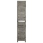 3-tlg. Raumteiler Grau 106,5x166 cm Massivholz 3-tlg. Raumteiler Grau 106,5x166 cm Massivholz