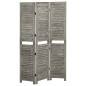 3-tlg. Raumteiler Grau 106,5x166 cm Massivholz 3-tlg. Raumteiler Grau 106,5x166 cm Massivholz
