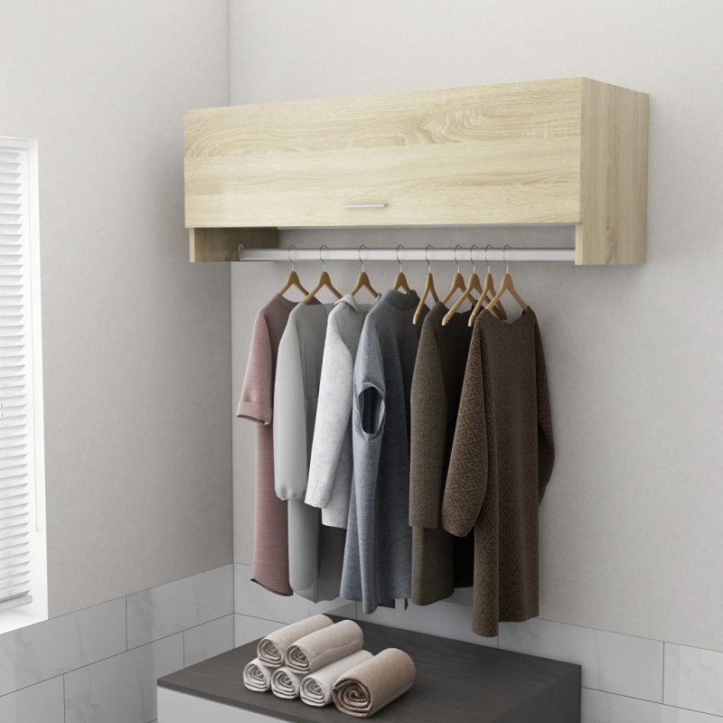 Kleiderschrank Sonoma-Eiche 100x32,5x35 cm Holzwerkstoff Kleiderschrank Sonoma-Eiche 100x32,5x35 cm Holzwerkstoff